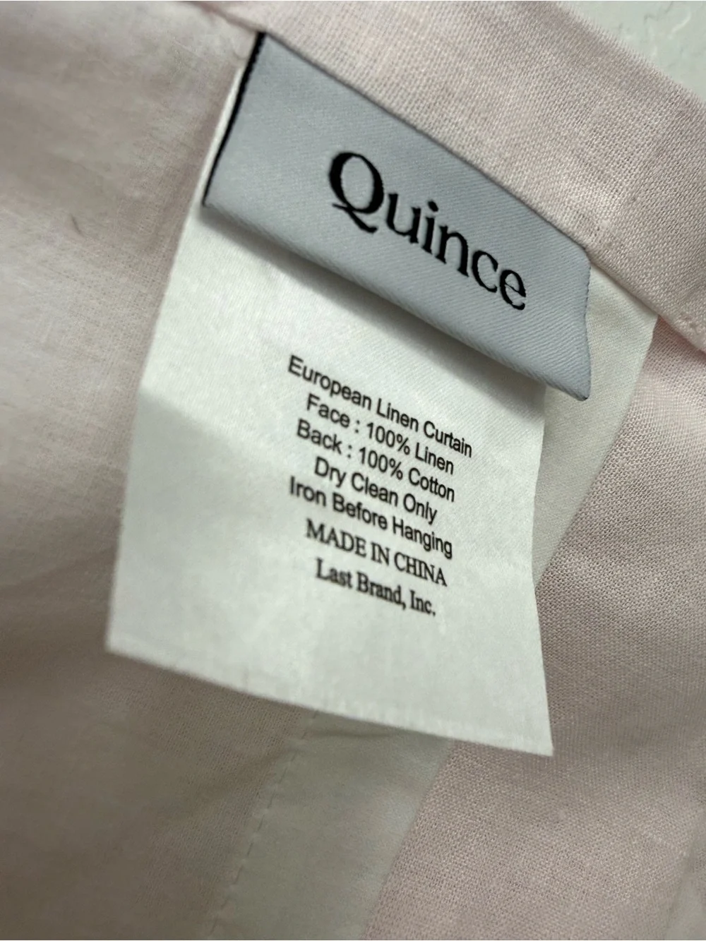 48” x 96” Blush Linen Curtain - Single Panel-Quince